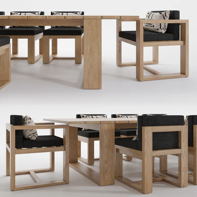 RH Bahia Natural Teak set 01 — Ver 3