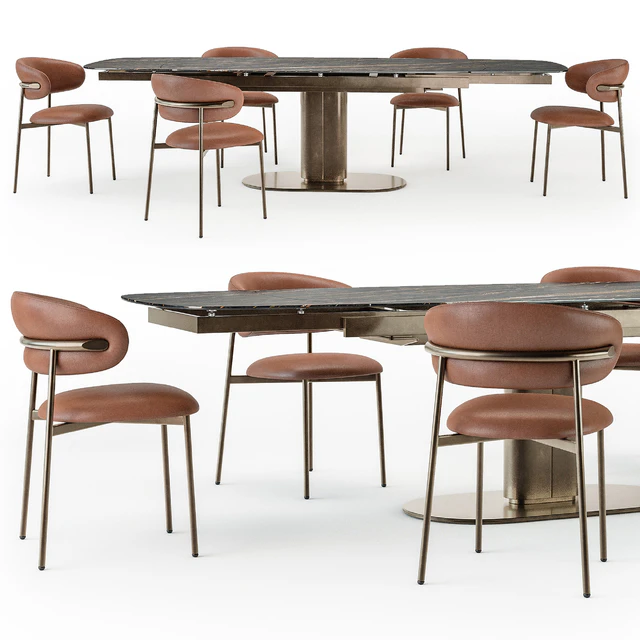 Calligaris Cameo table open Oleandro chair — Descargar