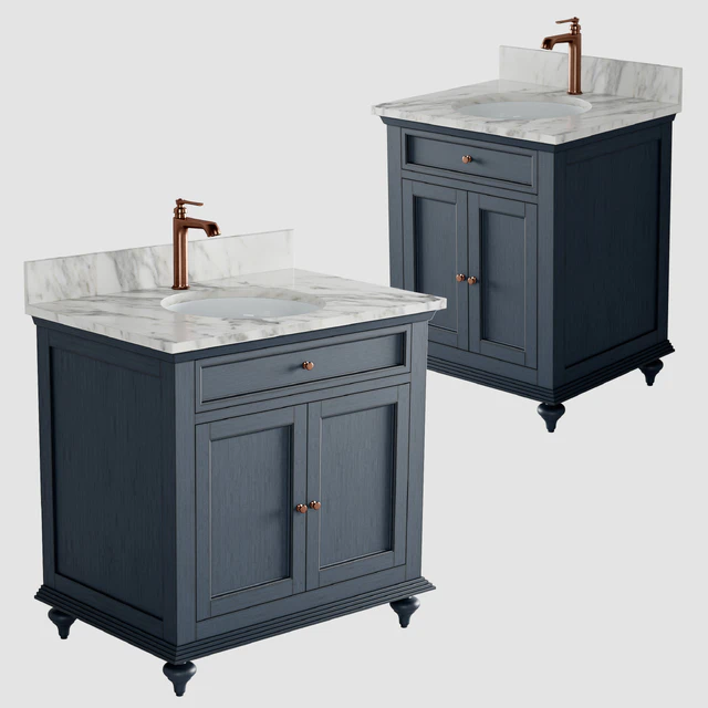 Keller Double Vanity for Undermount Sinks - Vintage Navy Blue — Descargar
