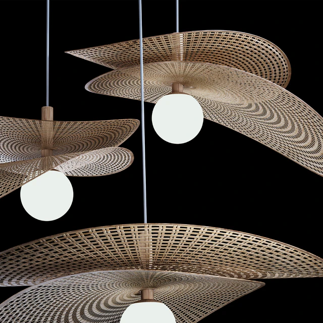 Luciole Rattan Pendant Light by La Vie — Descargar