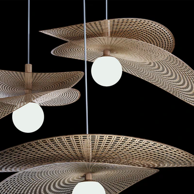 Luciole Rattan Pendant Light by La Vie — Ver 5