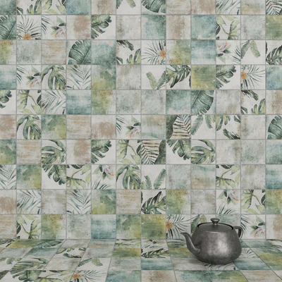 ZYX by Colorker AMAZONIA TROPIC EMERALD tile set — Ver 1