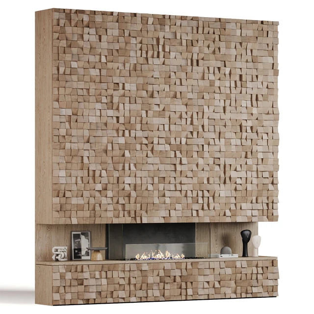 Decorative wall with EcoSmart Fire 2 fireplace — Descargar