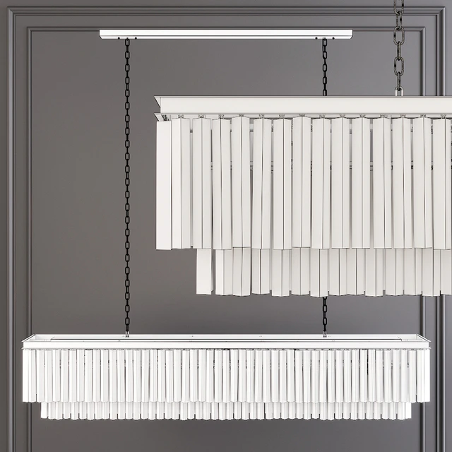Restoration Hardware 1920S ODEON CLEAR GLASS FRINGE RECTANGULAR CHANDELIER 71 Brass — Descargar