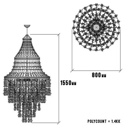 SHELL Chandelier D800 — Ver 3