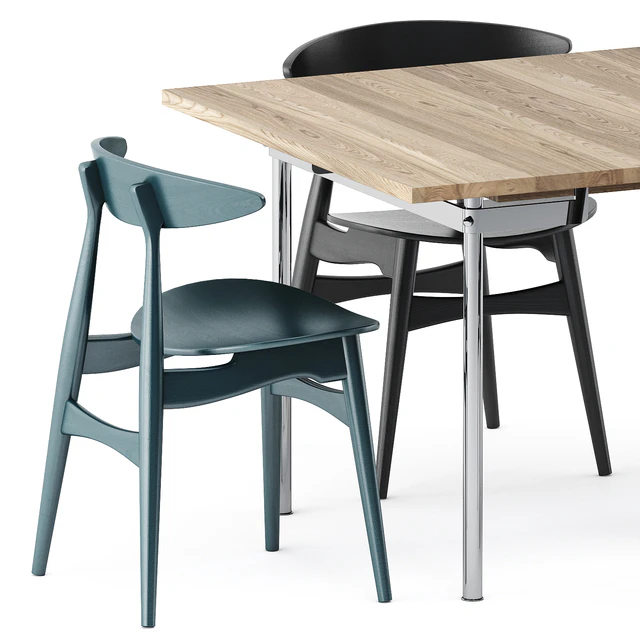 CH322 DINING TABLE and CH33P CH33T CHAIR by Carl Hansen & Son — Descargar