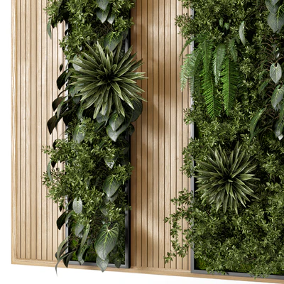 Indoor Wall  Vertical Garden in Wooden Base - Set 536 — Вид 7