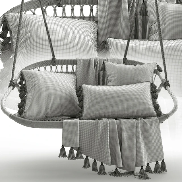 Hanging Rattan Bench Serena & Lily — Скачать