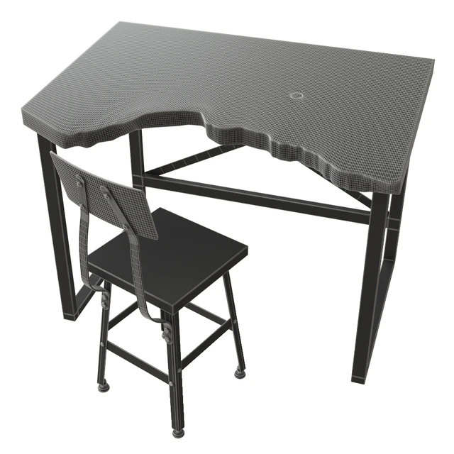 Slab table and chair — Descargar