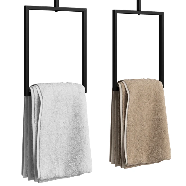 Bathroom towels on a holder — Descargar