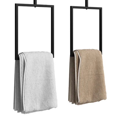 Bathroom towels on a holder — Ver 3