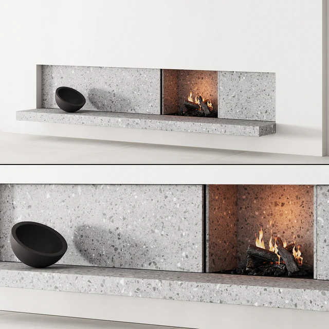158 fireplace decorative wall kit 04 minimal terrazzo chimney 00 — Descargar