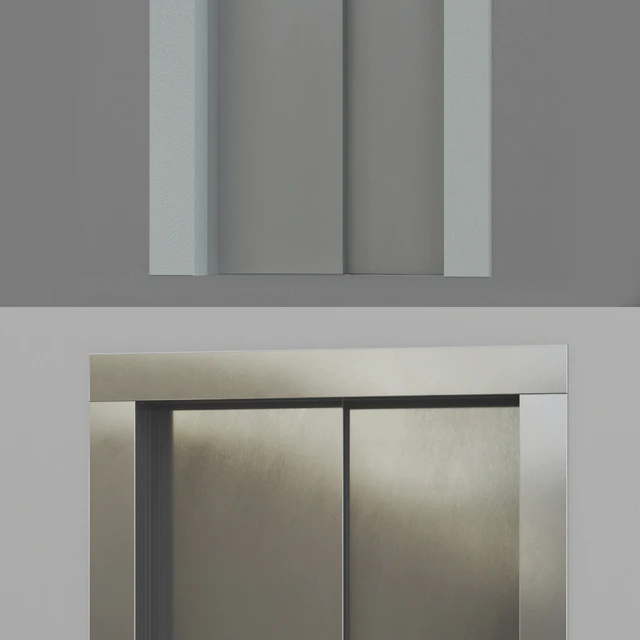 Doors with facings and post-call lift OTIS in 2 colors — Descargar