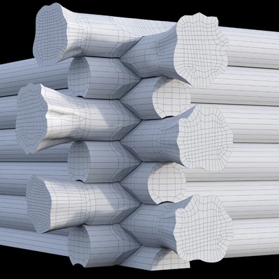 Log cabin (Canadian felling) — Ver 3