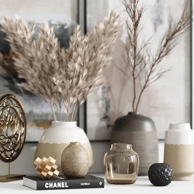 Pampa Grass Vase Decor Set # 14 — Ver 3