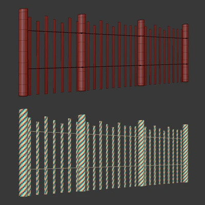 Wooden fencing / Decorative wooden fencing — Ver 3