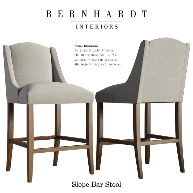 Slope Bar Stool - Bernhardt — Download