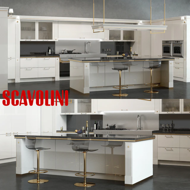 Scavolini Baccarat Kitchen White — Скачать
