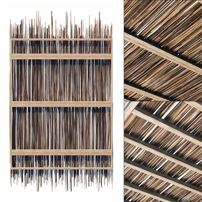 Ceiling wood sang thin branch n1 / Потолок из тонких коряжных веток — Вид 1