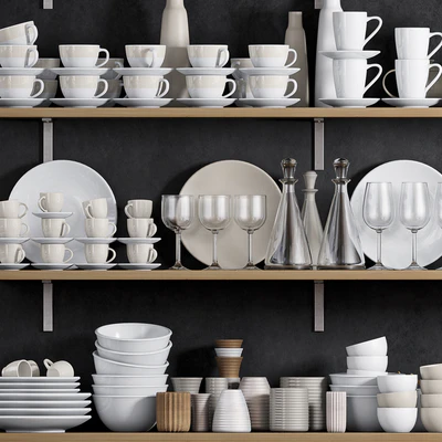 KITCHEN SHELF WITH UTENSILS — Ver 3