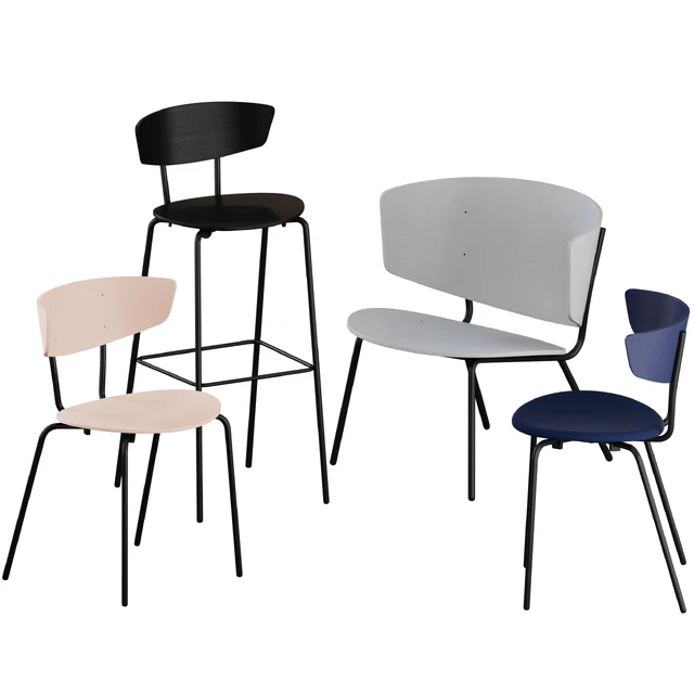 Herman Chairs + Bar stool + Lounge by Ferm Living — Descargar