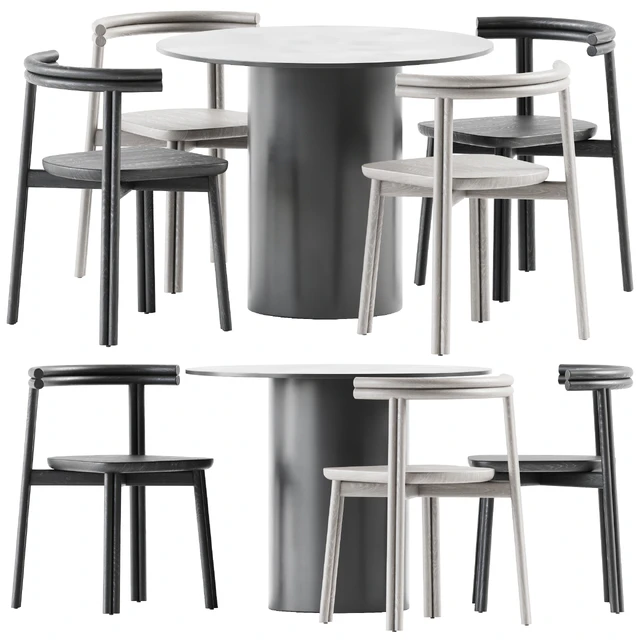 Dial Dining Table and Twill Chair by DesignByThem — Descargar