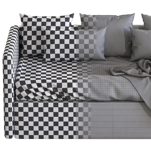 Children's sofa bed with decorative pillows 2 — Descargar