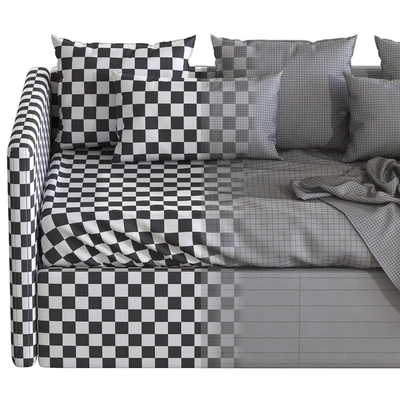 Children's sofa bed with decorative pillows 2 — Ver 5