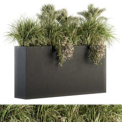 Outdoor Plants tree in Plant box - Set 124 — Вид 1