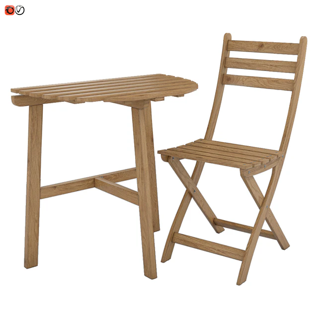 Table + chair Ikea ASKHOLMEN 02 — Descargar