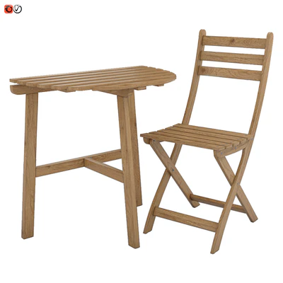 Table + chair Ikea ASKHOLMEN 02 — Ver 1