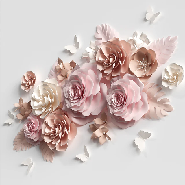 Composition of paper flowers — Descargar