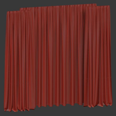 Two-tone curtains with tulle. — Ver 3