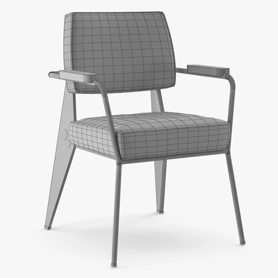 Vitra - Fauteuil direction by Jean Prouve — Ver 3