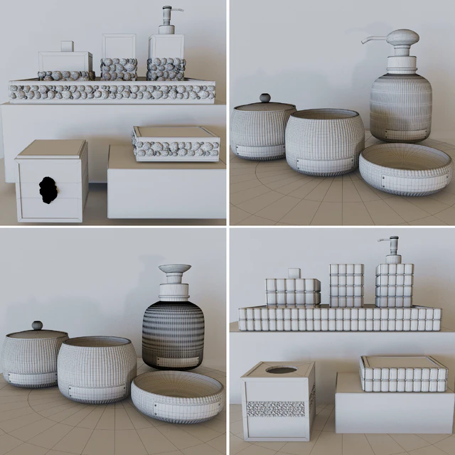 A set of bathroom accessories. Soap dish, collection — Download