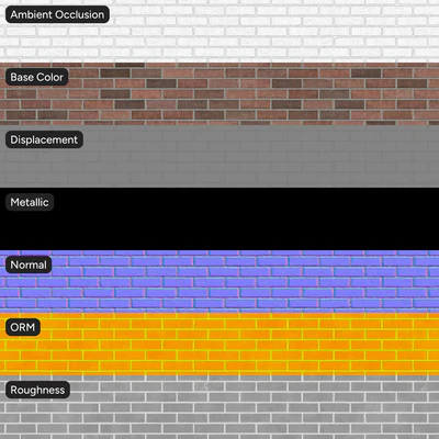 sandfaced running bond brick wall texture — View 5