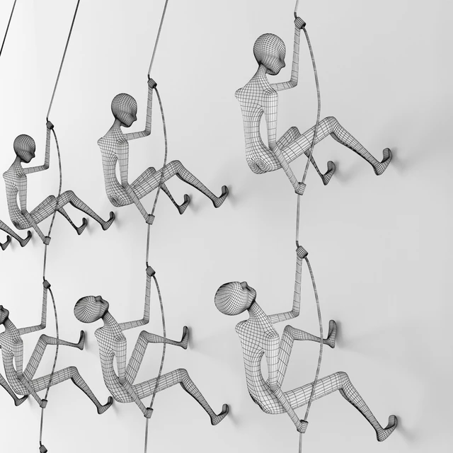 Climbing man wall sculpture — Descargar