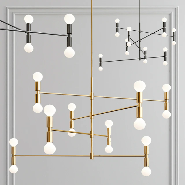 Yoka Modern Pendant 16 light - gold and black — Descargar