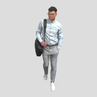walking man with a laptop bag 0572899 — скачать