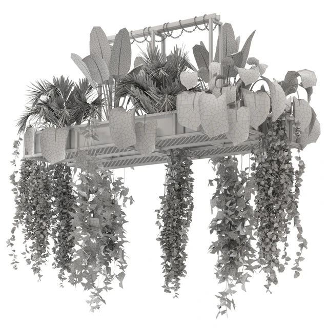 Indoor Hanging Plants in Metal Box - Set 146 — Descargar