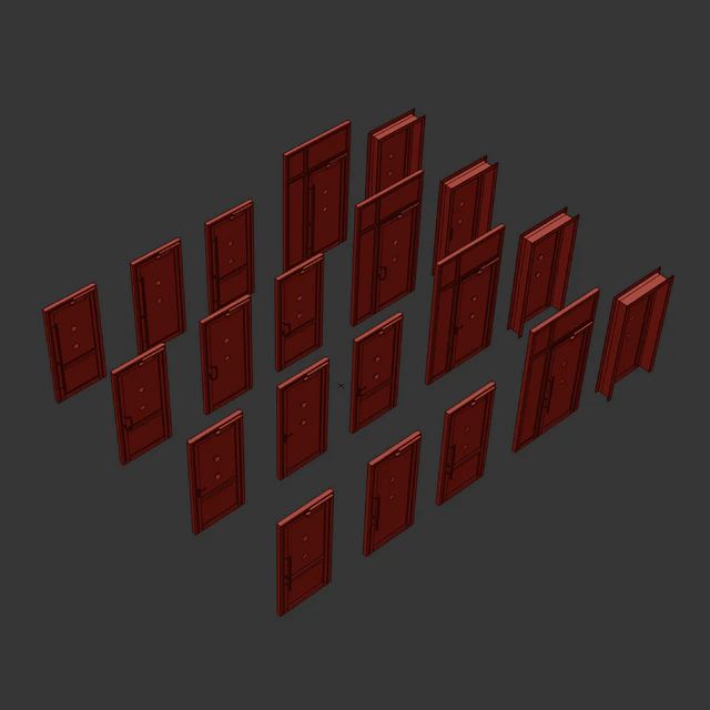 Противопожарные витражные двери 02 — Скачать