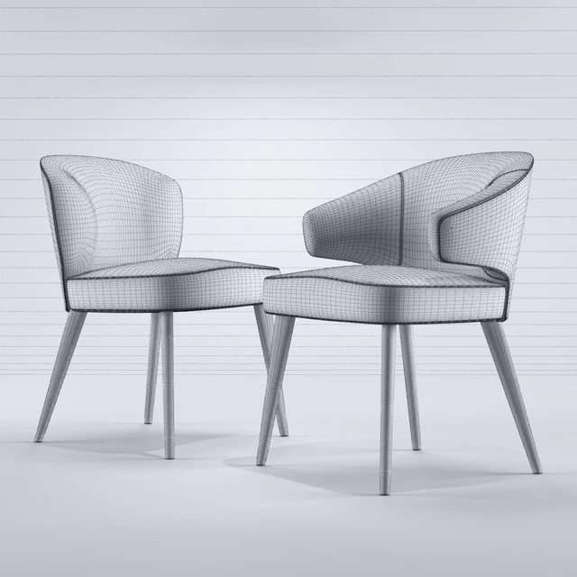 Minotti Aston Dining chairs Poltroncina — Скачать