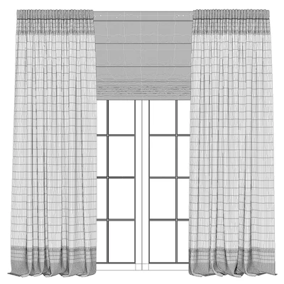 Linen Curtains with Roman Shades — Вид 5