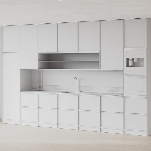 DARK WOOD KITCHEN WITH RATTAN — Скачать
