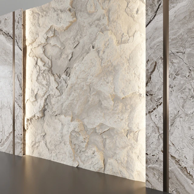 Wall panel with a white rock — Descargar