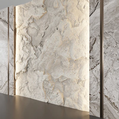 Wall panel with a white rock — Ver 3