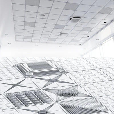 Armstrong ceiling system with a set of elements. — Ver 3