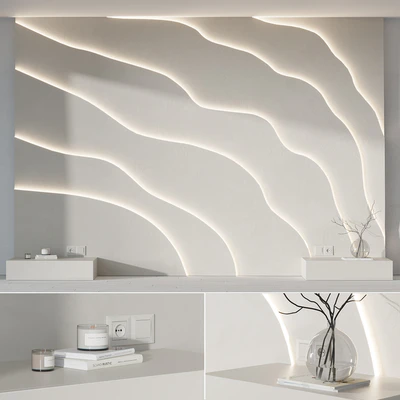 Modern Headboard with light — Ver 1