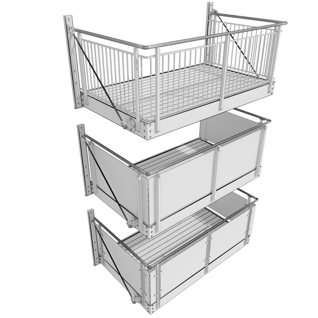 Metal balcony (3 types of console balconies) — Descargar