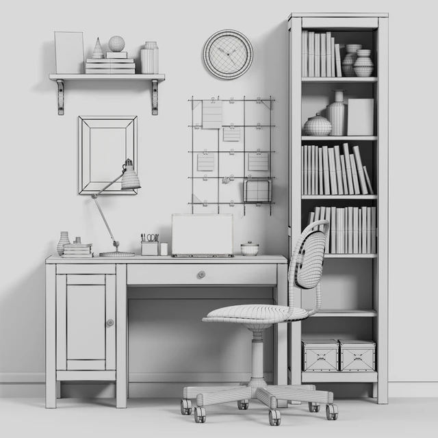 Ikea Hemnes Workplace and Bookcase — Descargar
